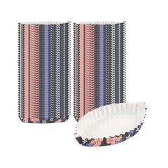 Panificio 5.4 oz Leaf Paper Baking Cup - American Flag, Ridged, Greaseproof - 5