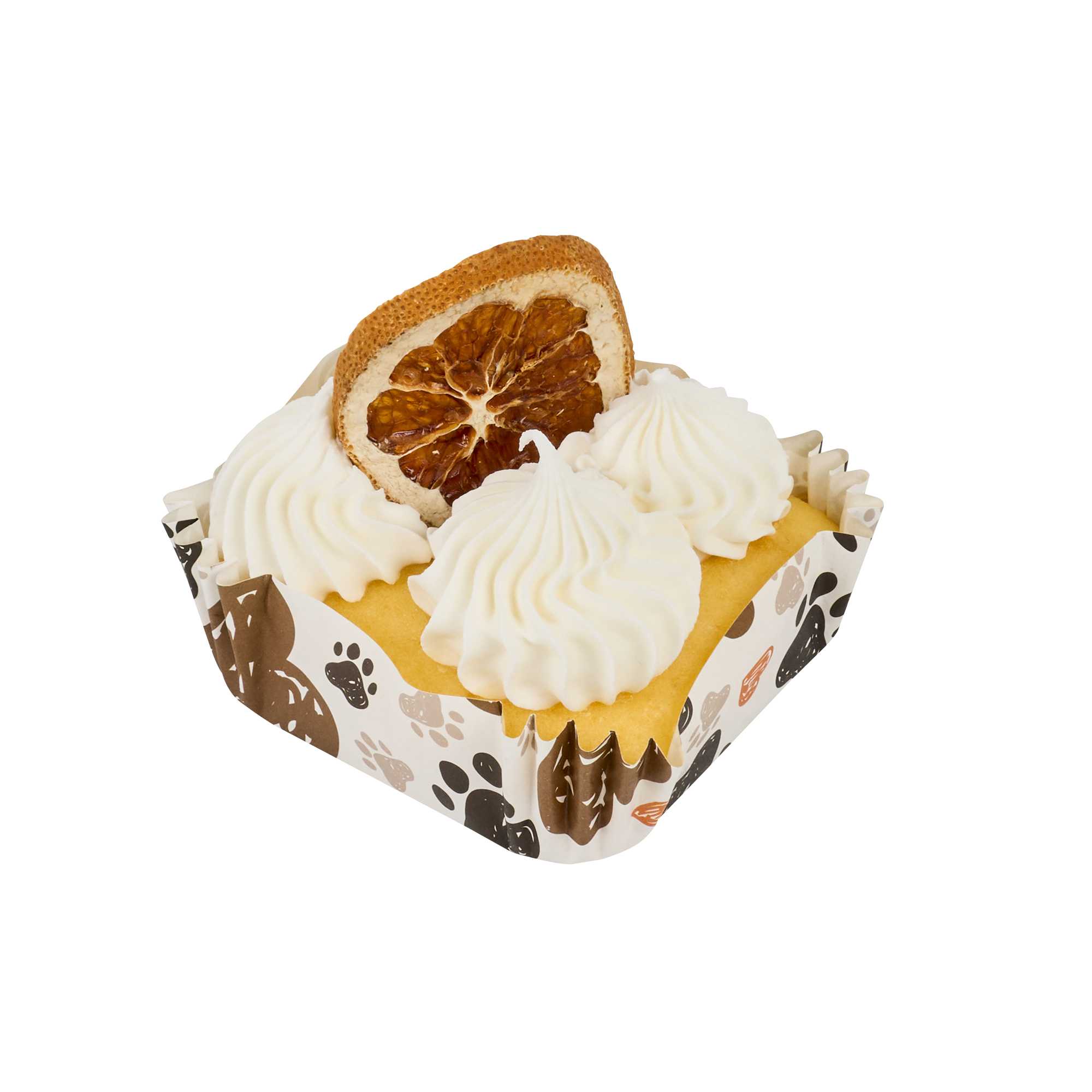Panificio 6 oz Square Paper Baking Cup - Paw Print, Greaseproof - 3 1/4" x 3 1/4" x 1 1/4" - 200 count box