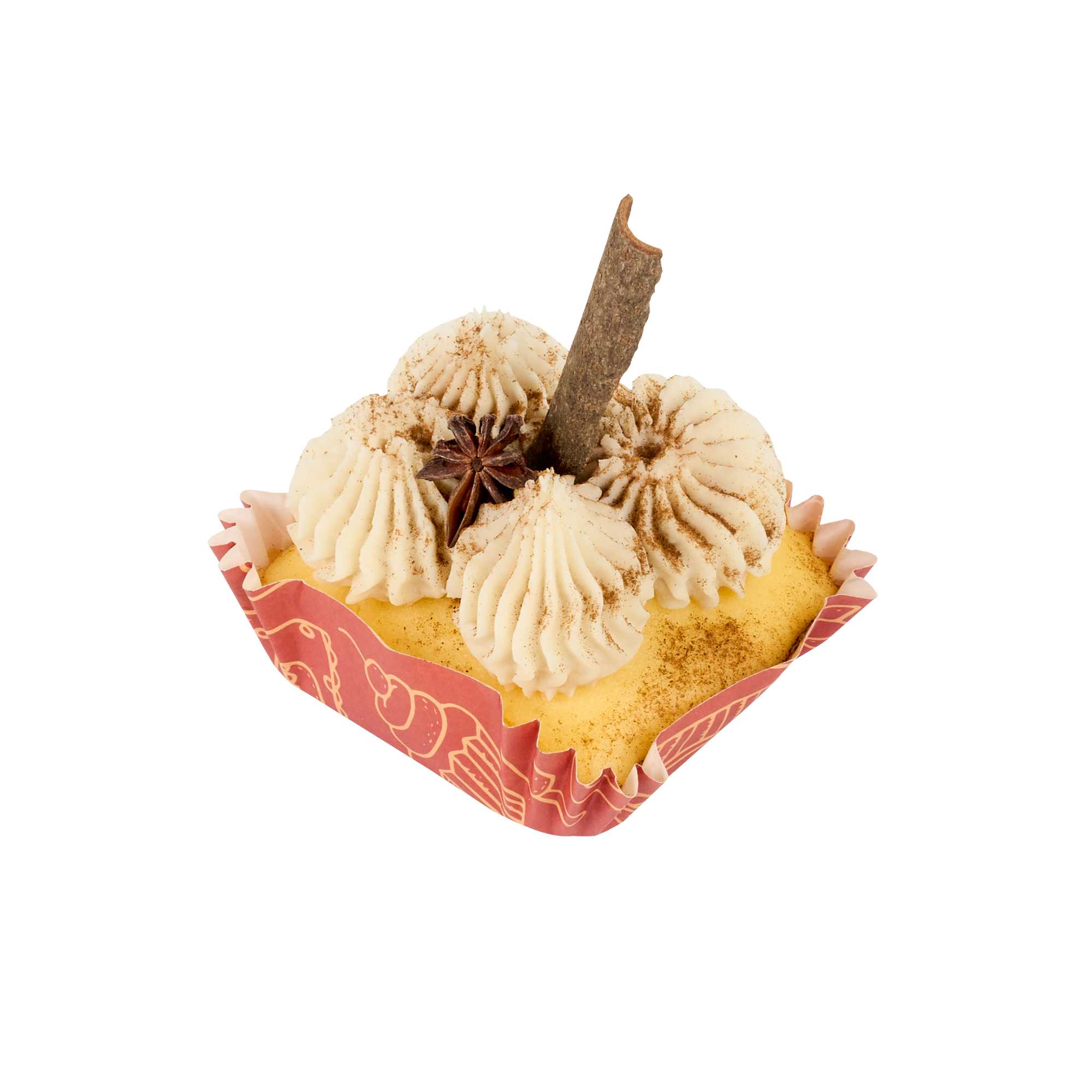 Panificio 6 oz Square Brown Paper Baking Cup - Bakery, Greaseproof - 3 1/4" x 3 1/4" x 1 1/4" - 200 count box