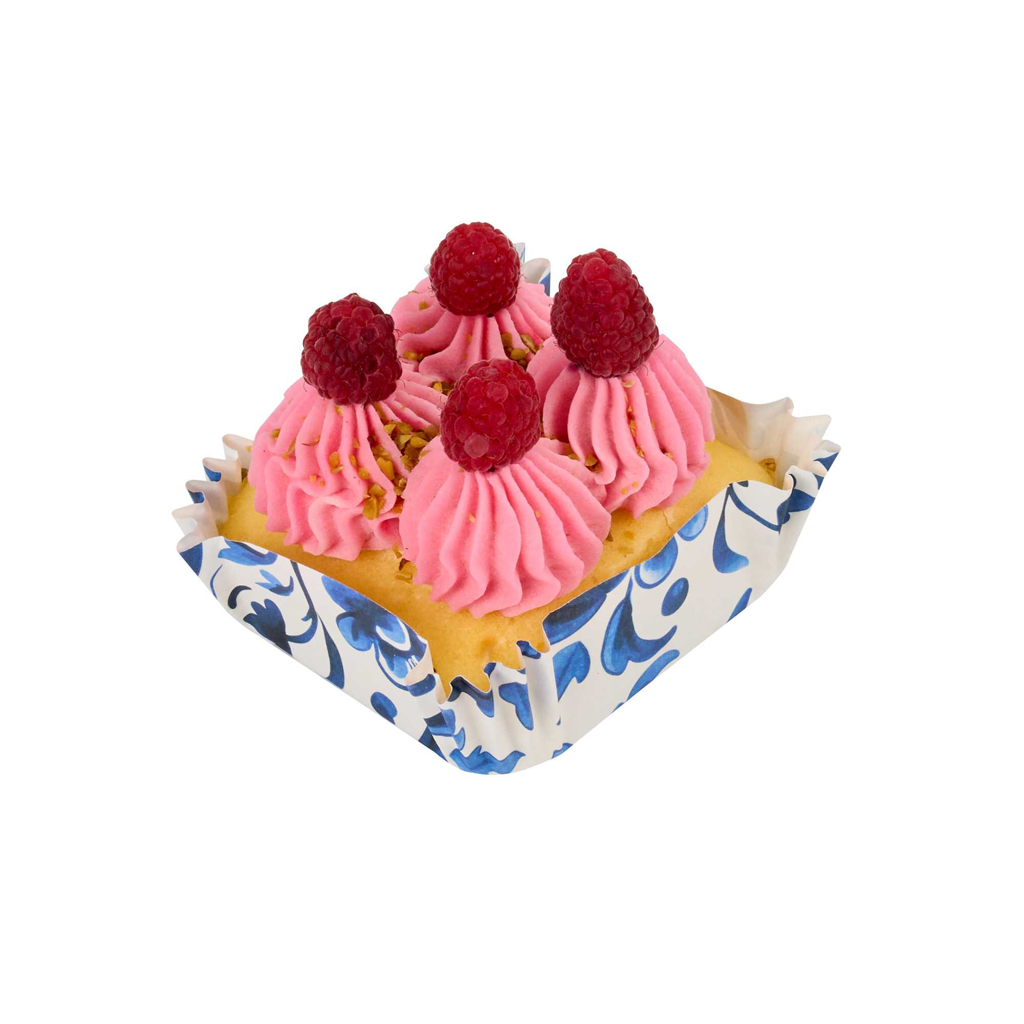 Panificio 6 oz Square Paper Baking Cup - Floral, Greaseproof - 3 1/4" x 3 1/4" x 1 1/4" - 200 count box