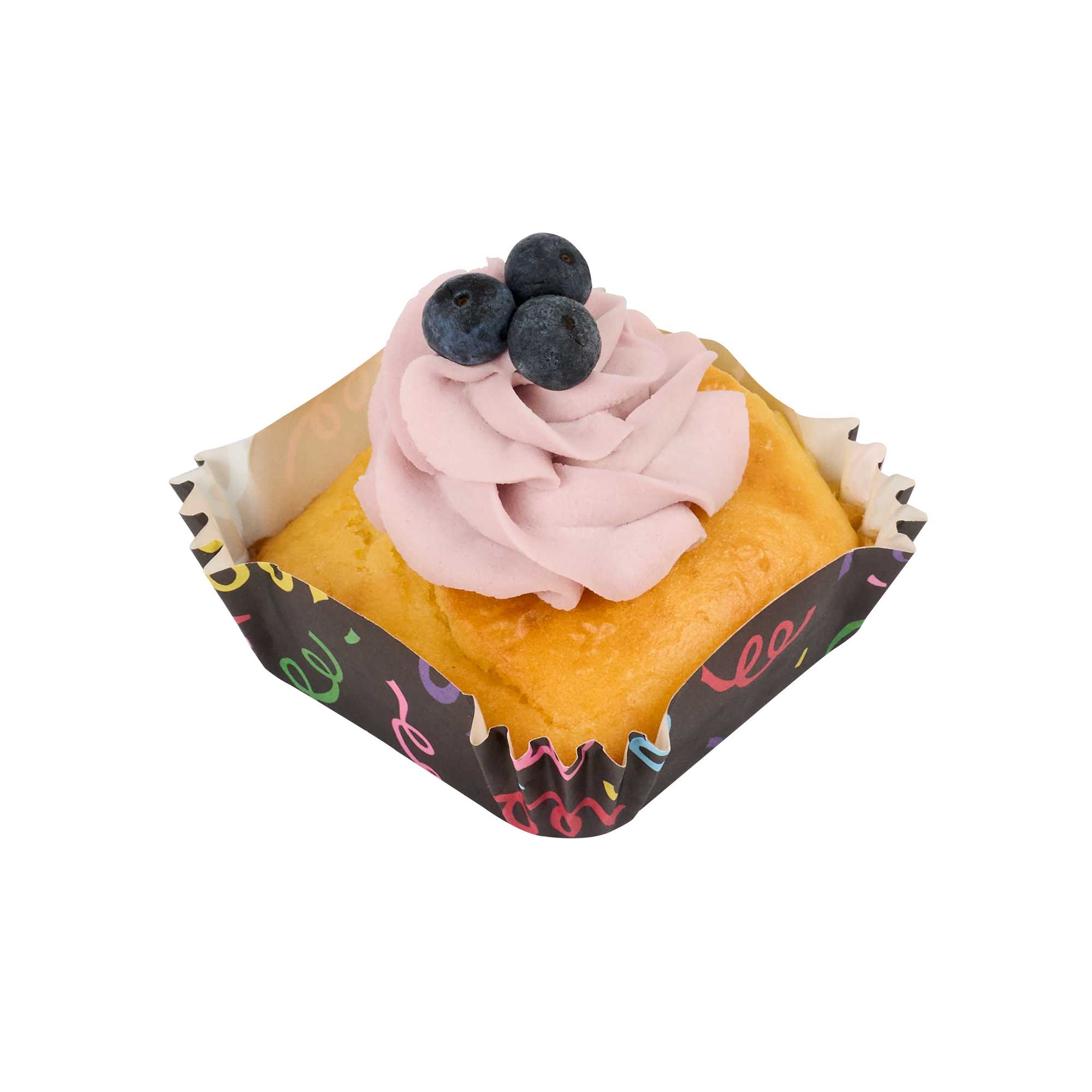 Panificio 6 oz Square Paper Baking Cup - Colorful Streamers, Greaseproof - 3 1/4" x 3 1/4" x 1 1/4" - 200 count box