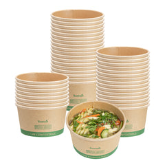Sustain 12 oz Round Kraft Paper Soup Container - Compostable - 4 1/2