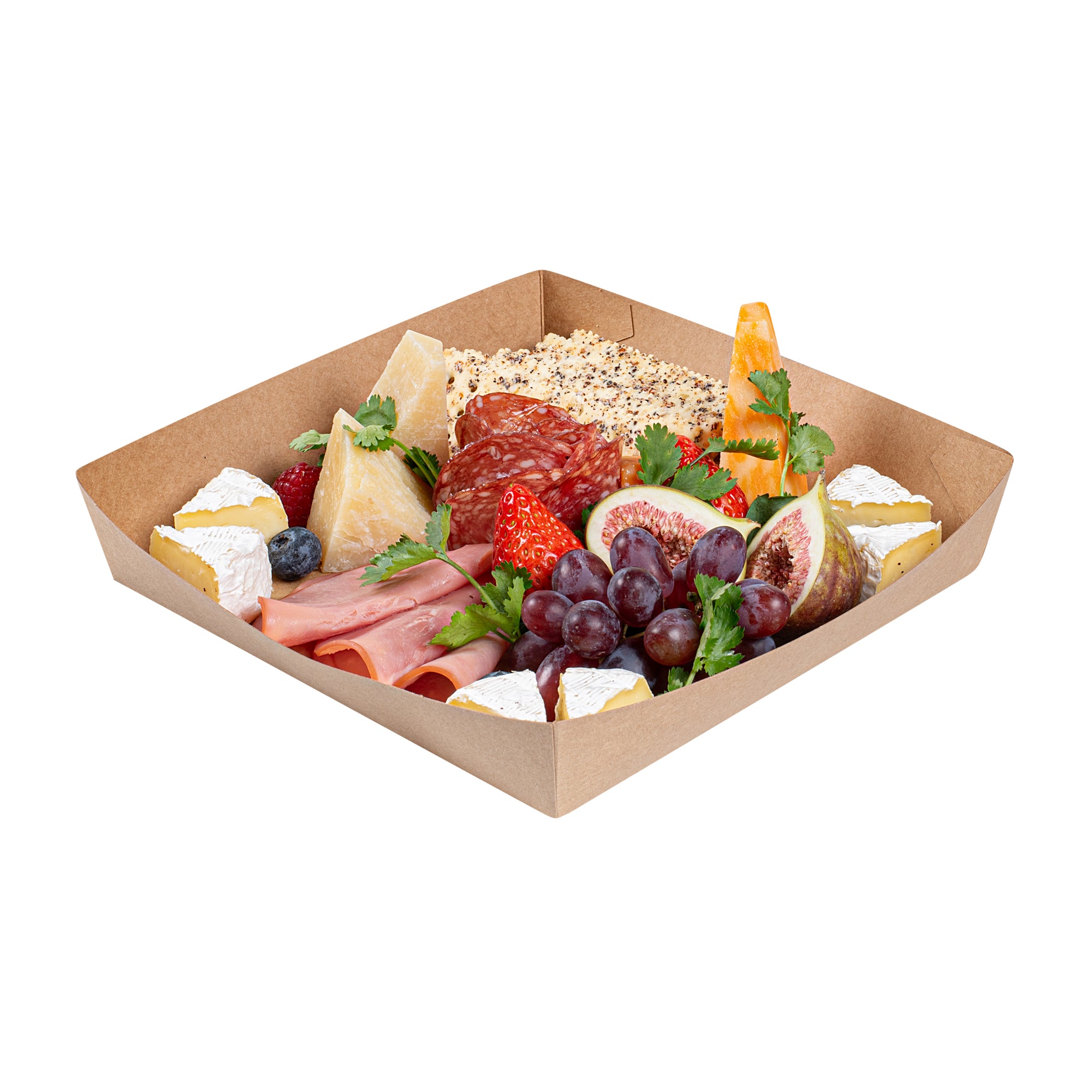 Cater Tek Kraft Paper Insert - Fits Square Catering Box - 8" x 8'' x 1 1/2'' - 100 count box