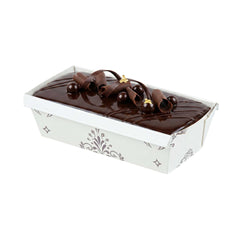Bake Tek 13 oz Beige Vintage Floral Paper Baking Loaf Pan - Greaseproof - 7
