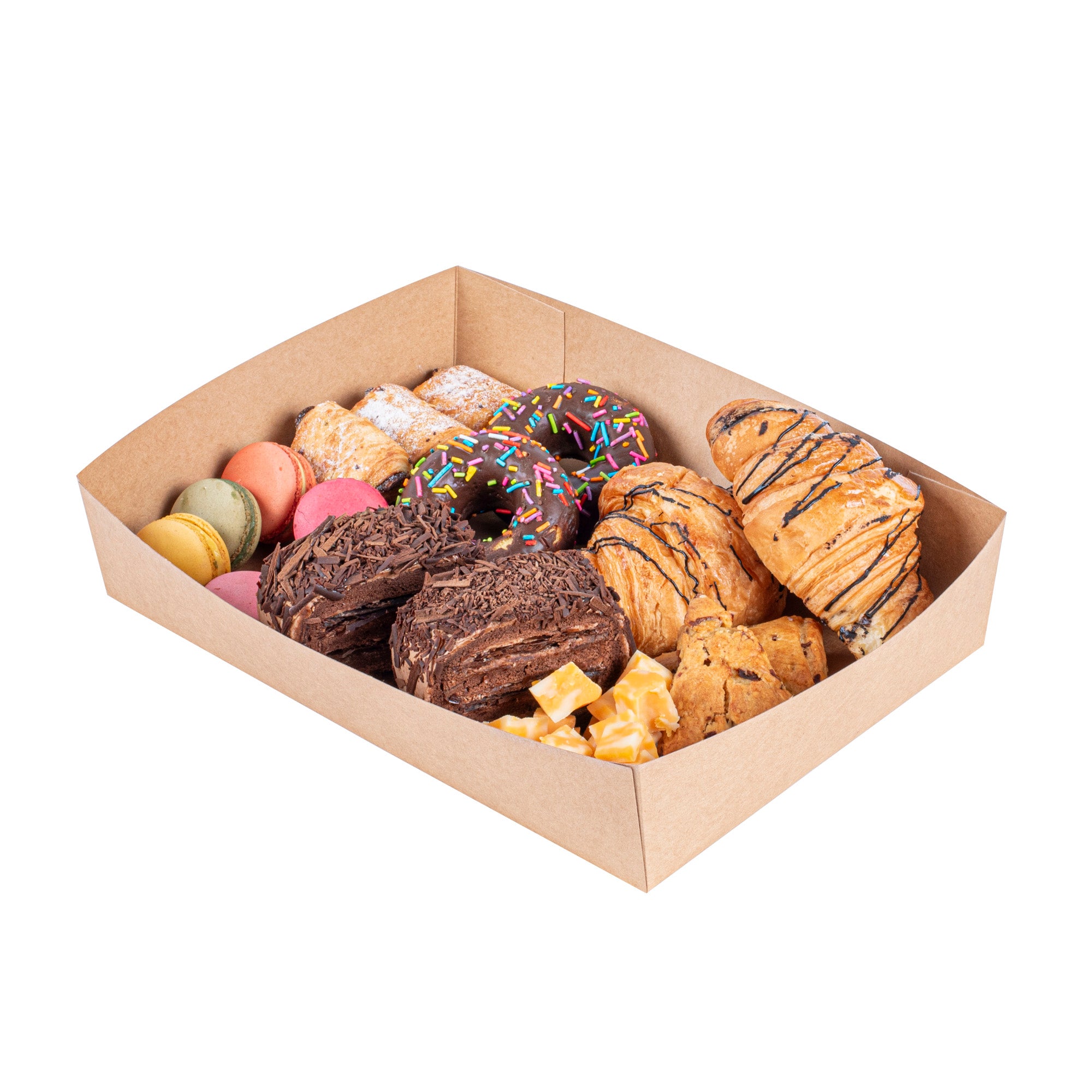 Cater Tek Kraft Paper Insert - Fits Rectangle Catering Box - 13 1/2" x 9 1/4" x 2 1/2" - 100 count box