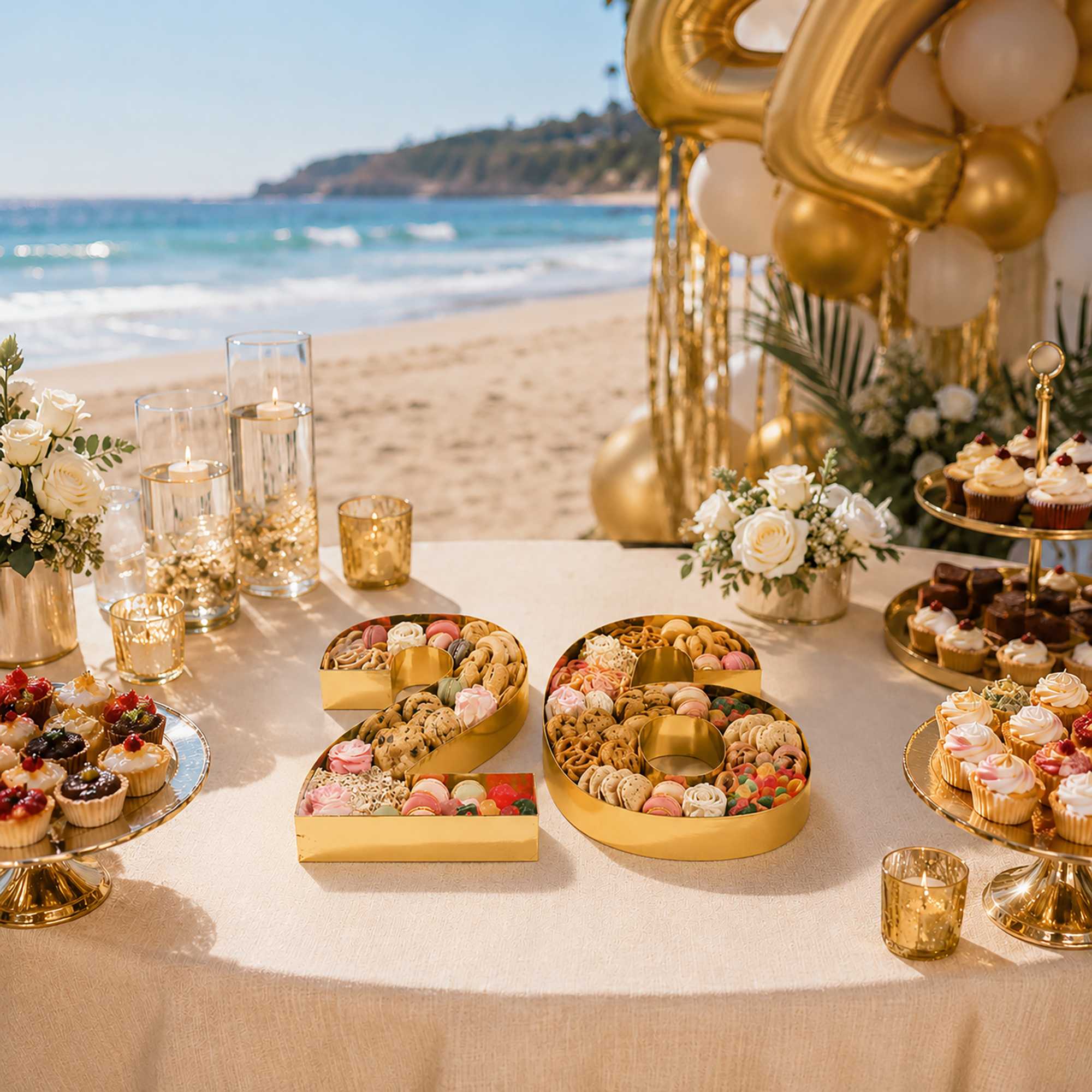 Chef 101 Gold Paper Charcuterie Fillable Number 2 Tray - 12" x 10" x 1 1/2" - 1 count box