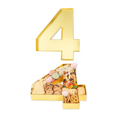 Chef 101 Gold Paper Charcuterie Fillable Number 4 Tray - 12