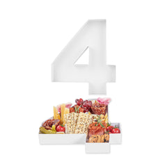 Chef 101 White Paper Charcuterie Fillable Number 4 Tray - 12