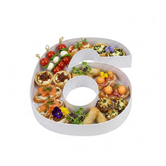 Chef 101 White Paper Charcuterie Fillable Number 6 Tray - 12