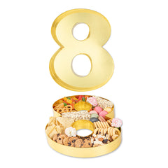 Chef 101 Gold Paper Charcuterie Fillable Number 8 Tray - 12