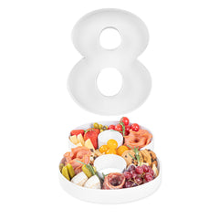 Chef 101 White Paper Charcuterie Fillable Number 8 Tray - 12