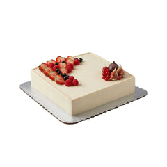 Pastry Tek Square Silver Cake Board - Scalloped Edge - 13 3/4