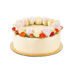 Pastry Tek Round Gold Cake Board - Scalloped Edge - 13 3/4