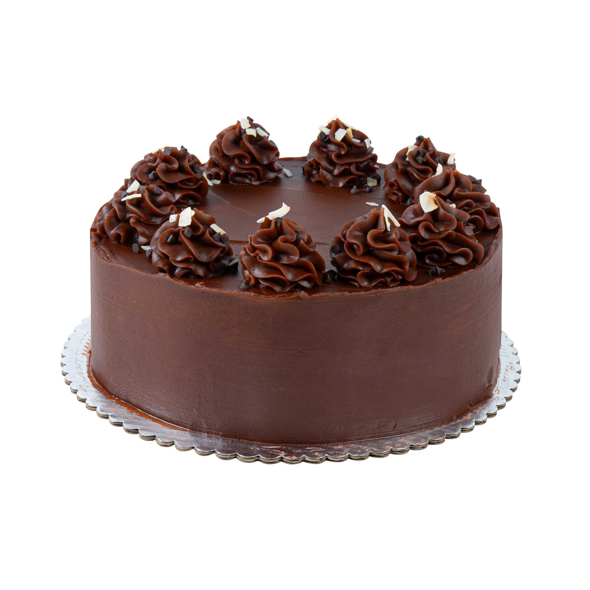 Pastry Tek Round Silver Cake Board - Scalloped Edge - 13 3/4" - 100 count box