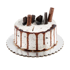 Pastry Tek Round Silver Cake Board - Scalloped Edge - 8