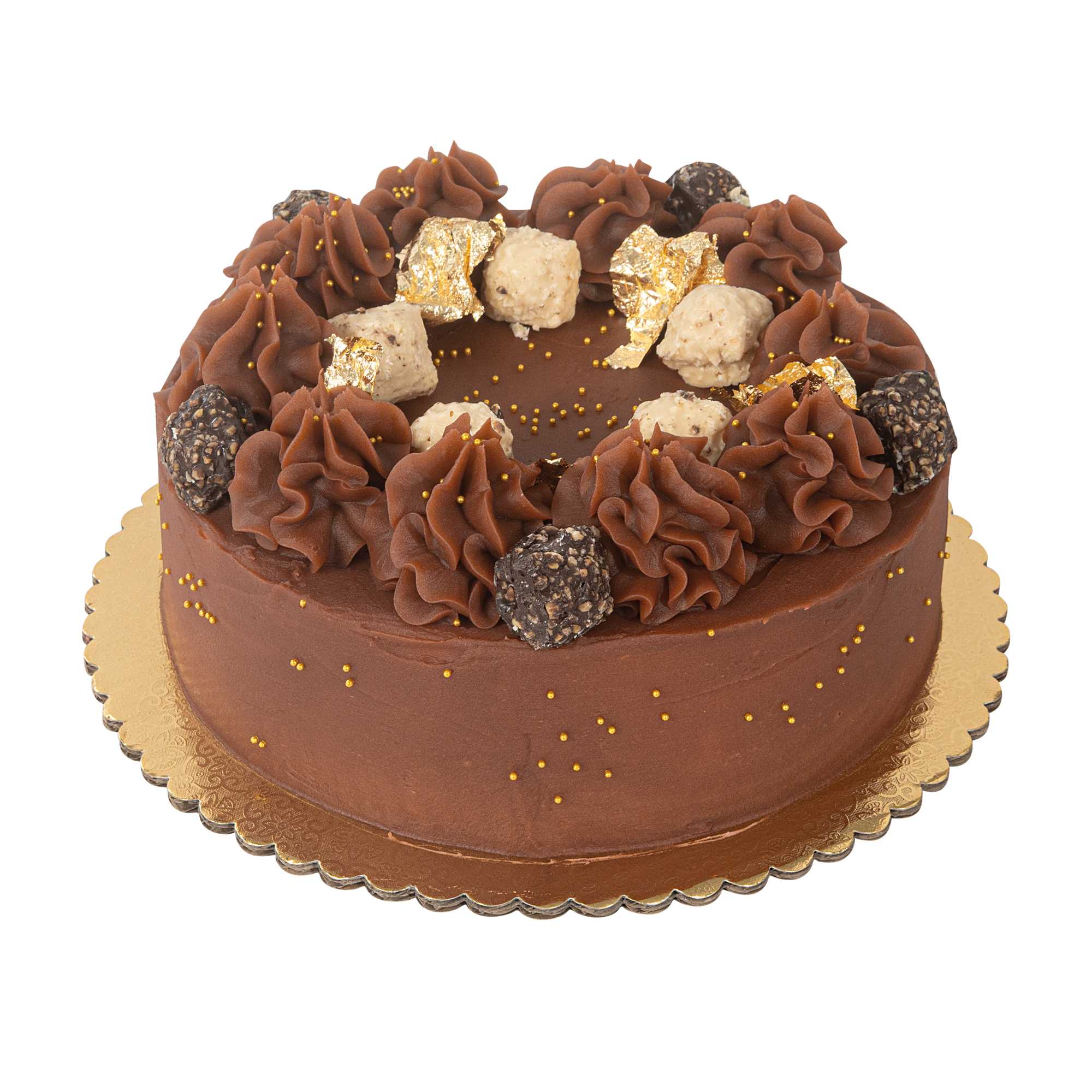 Pastry Tek Round Gold Cake Board - Scalloped Edge - 12" - 100 count box