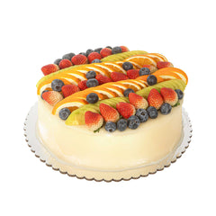 Pastry Tek Round Silver Cake Board - Scalloped Edge - 12