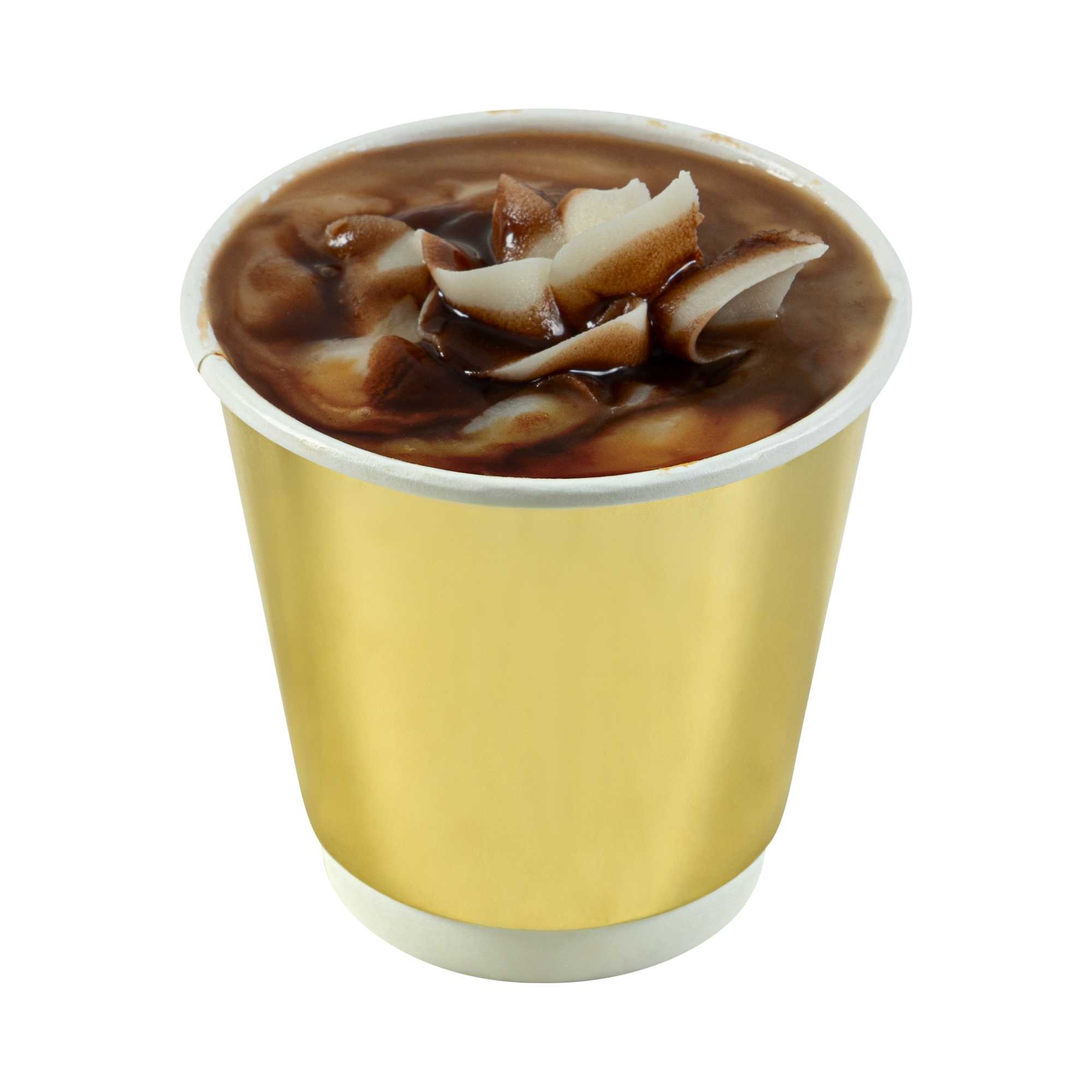 Restpresso 9 oz Metallic Gold Paper Hot / Cold Cup - 500 count box