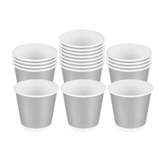 Restpresso 9 oz Metallic Silver Paper Hot / Cold Cup - 25 count box