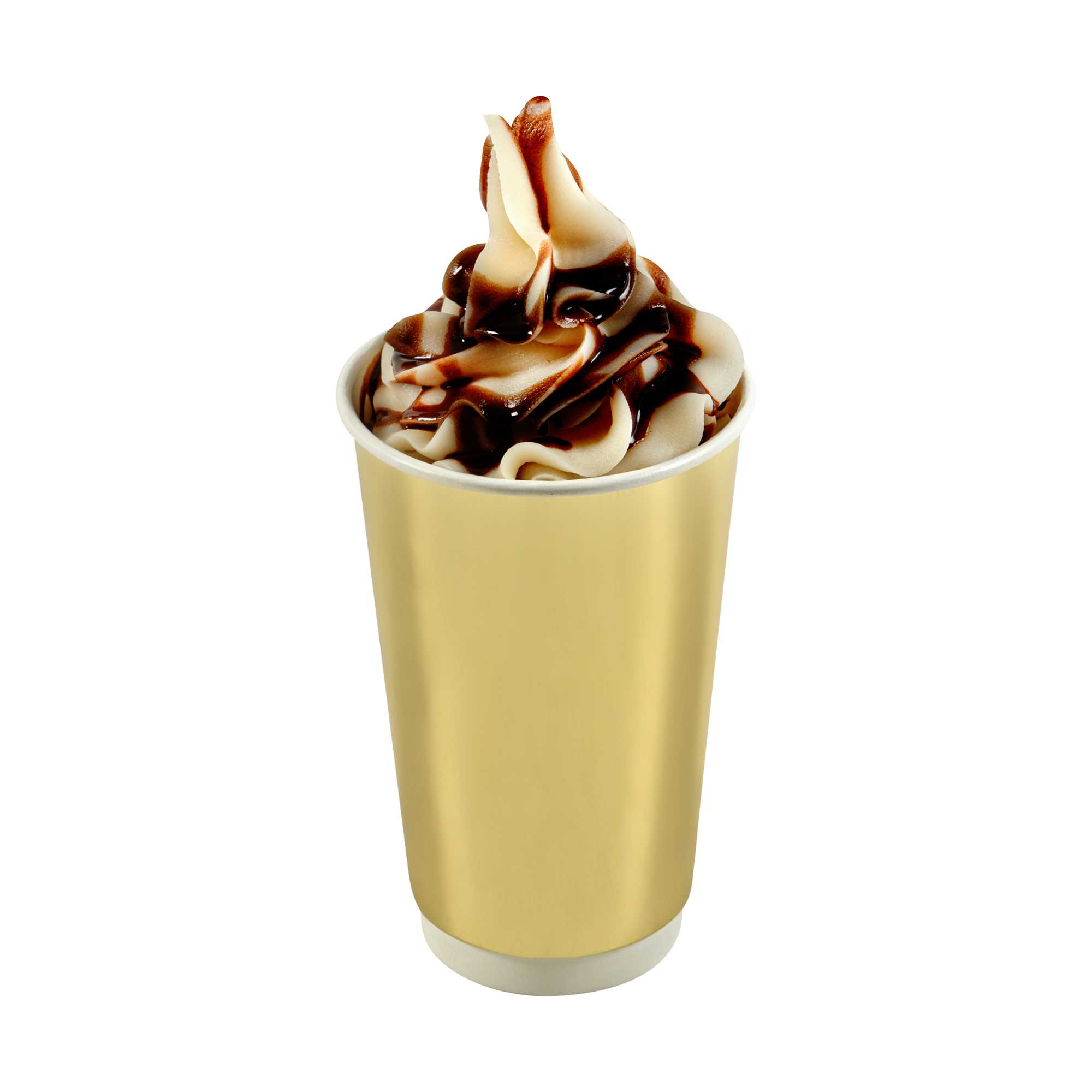 Restpresso 16 oz Metallic Gold Paper Hot / Cold Cup - 500 count box