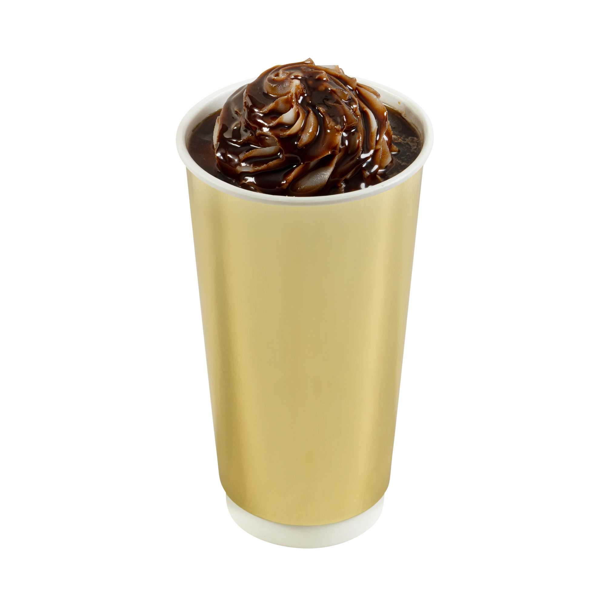 Restpresso 20 oz Metallic Gold Paper Hot / Cold Cup - 500 count box