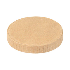 Bio Tek Round Kraft Double Poly-Coated Paper Lid - Fits 1 to 4 oz Portion Cups - 2000 count box