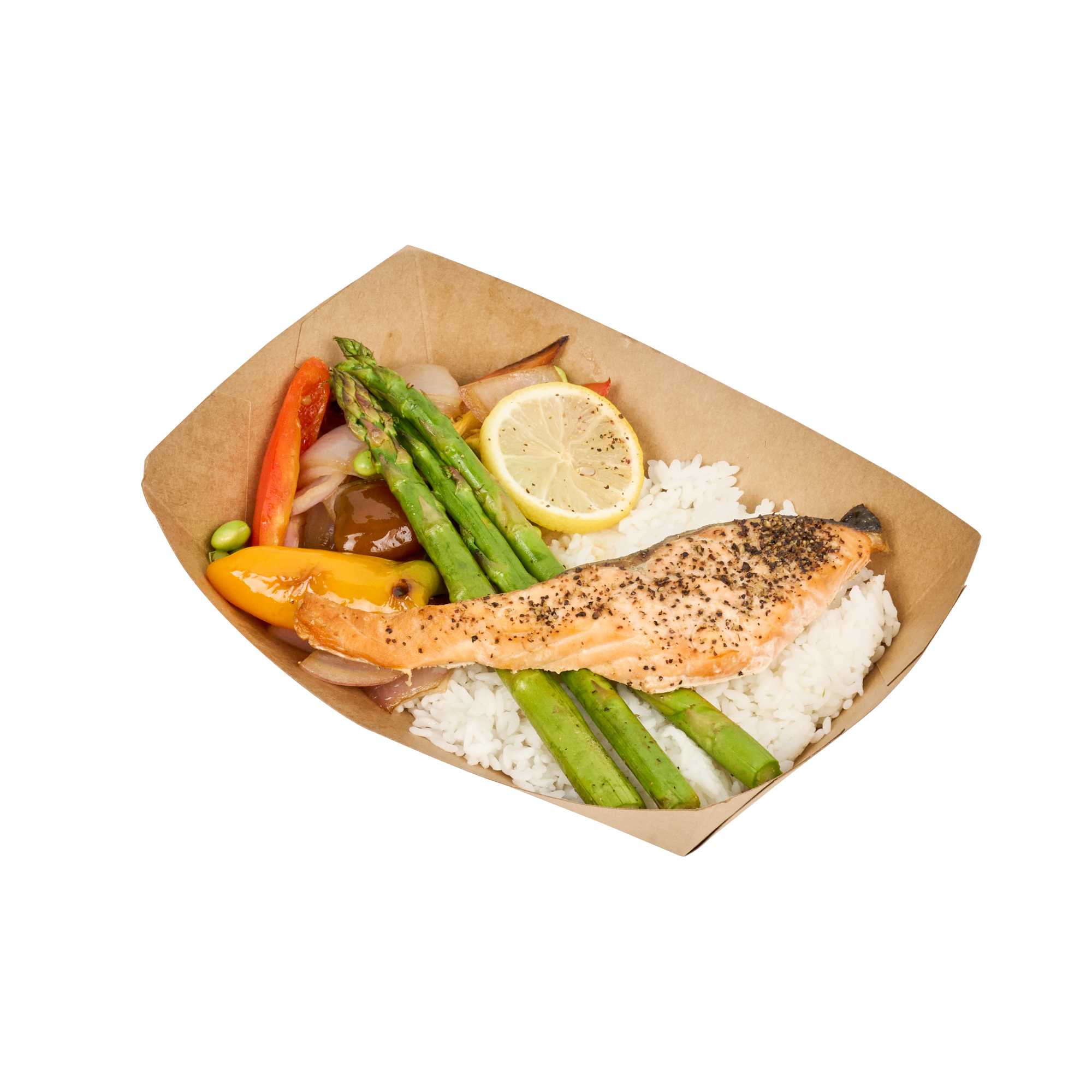 SustainaLite 2 lb #500 Kraft Paper Food Tray / Boat - with PE Lining - 8 3/4" x 7" x 2 1/4" - 250 count box