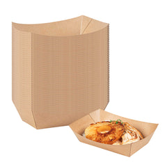 Bio Tek 1 lb Kraft Paper #200 Food Tray / Boat - 7 1/4