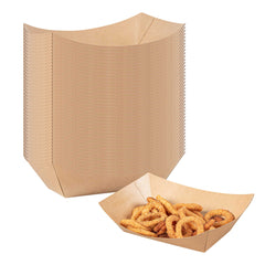 Bio Tek 2 1/2 lb Kraft Paper #1000 Food Tray / Boat - 9 1/4
