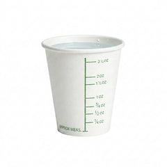 Med Supply 3 oz White Graduated Paper Cup - 2 1/4