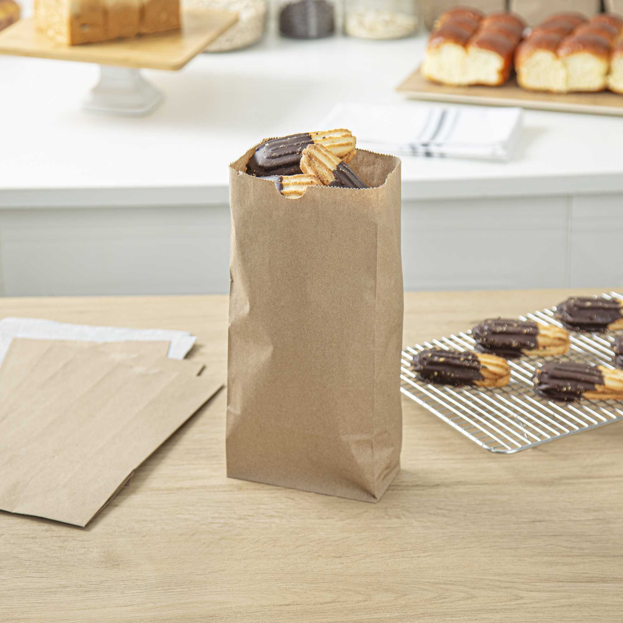 SustainaLite 5 lb Kraft Paper Bag - 5 1/4" x 2 1/2" x 11" - 500 count box