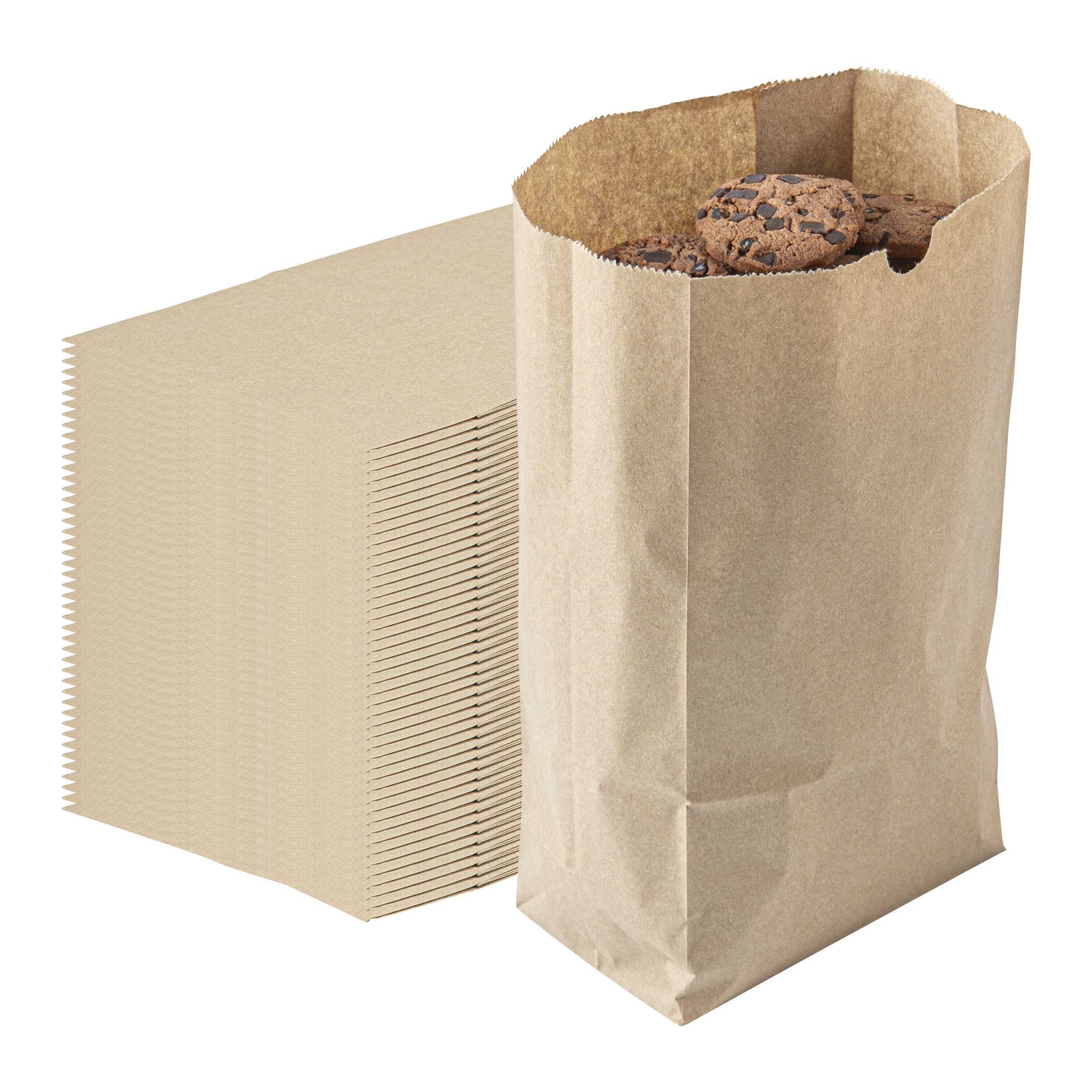 SustainaLite 6 lb Kraft Paper Bag - 6" x 3 1/2" x 11" - 500 count box