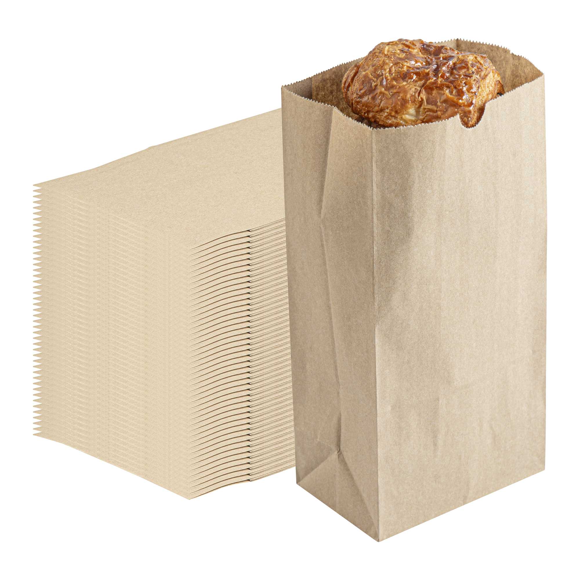 SustainaLite 8 lb Kraft Paper Bag - 6" x 4" x 12 1/2" - 500 count box
