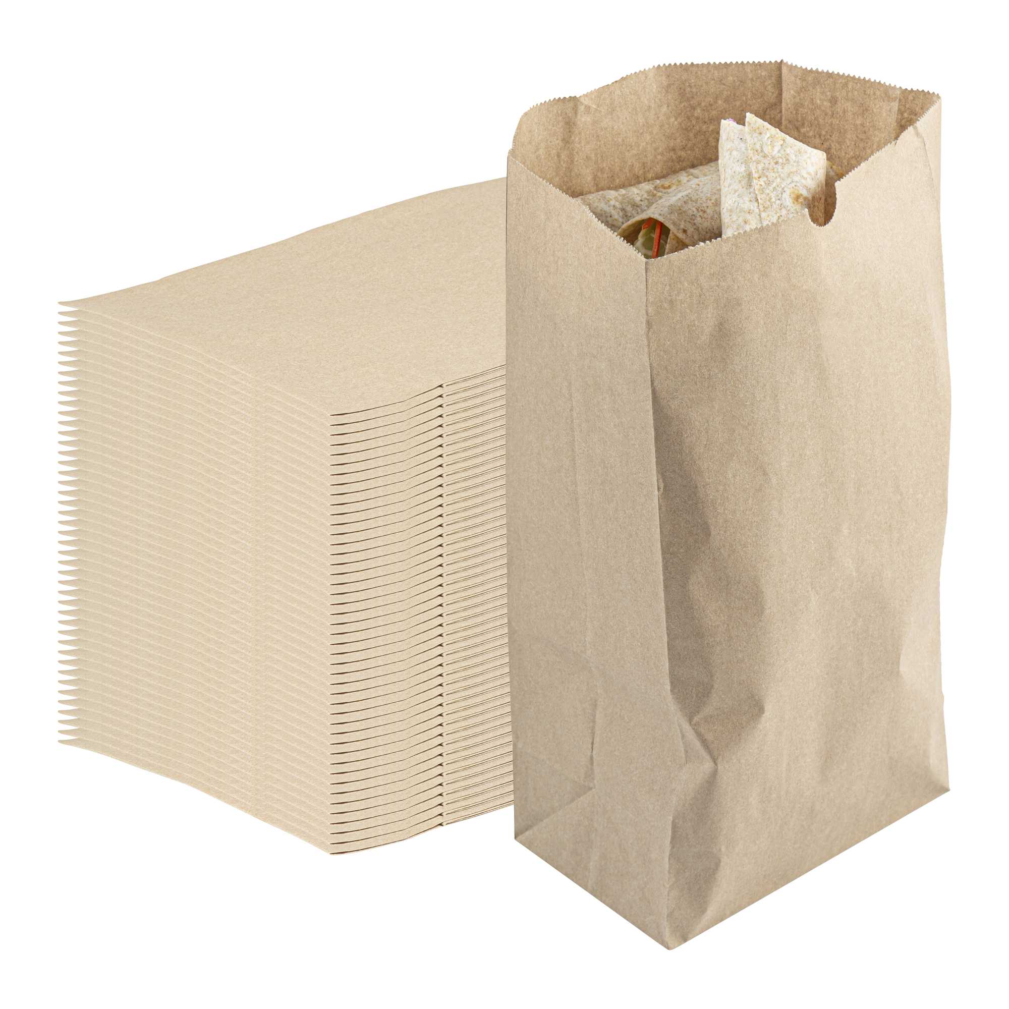 SustainaLite 12 lb Kraft Paper Bag - 7" x 4 1/2" x 13 3/4" - 500 count box