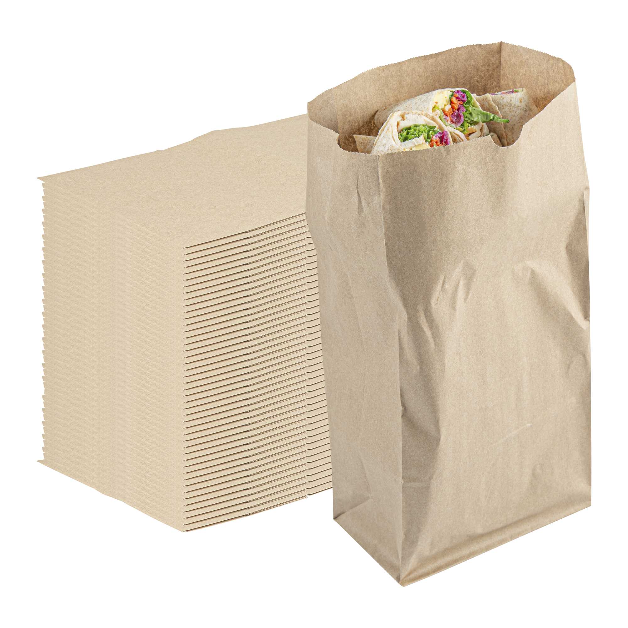 SustainaLite 16 lb Kraft Paper Bag - 7 3/4" x 4 3/4" x 16" - 500 count box