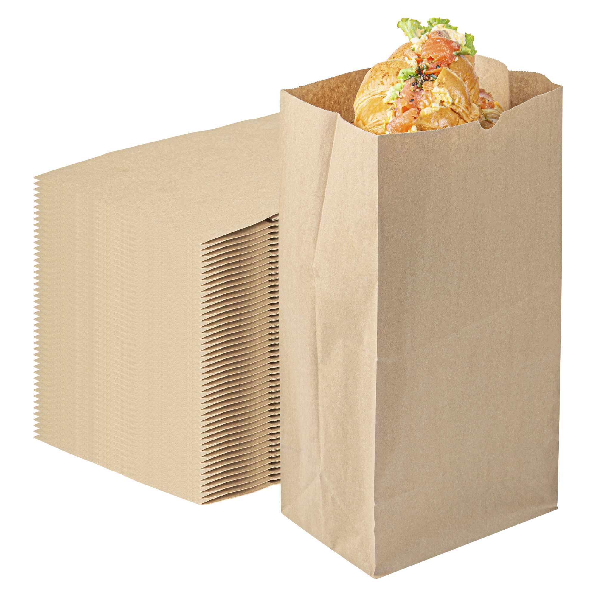 SustainaLite 25 lb Kraft Paper Bag - 8 1/4" x 6" x 15 3/4" - 500 count box