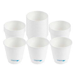 Vanish 9 oz White Paper Coffee Cup - Water-Based Coating, Compostable, Double Wall - 500 count box