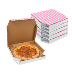 Pizzaly Pink Printed Corrugated Pizza Box - Slanted - 14 1/4