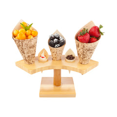 Bambuddha Crescent Natural Bamboo Cone Stand - 5 slots - 10