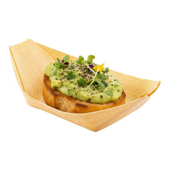 Taipei Natural Pinewood Mini Food Tray / Boat - 3 1/4