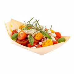 Taipei Natural Pinewood Medium Food Tray / Boat - 6
