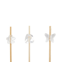 Pixy Clear Acrylic Bead Bamboo Pick - Assorted Styles - 3 1/2