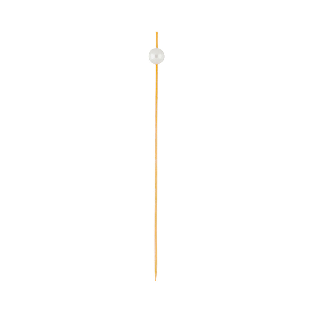 Pixy White Bamboo Pearl Skewer - 6" - 1000 count box
