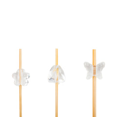 Pixy Clear Bamboo Acrylic Bead Skewer - Assorted Styles - 6