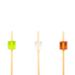 Pixy Assorted Bamboo Acrylic Block Skewer - 6