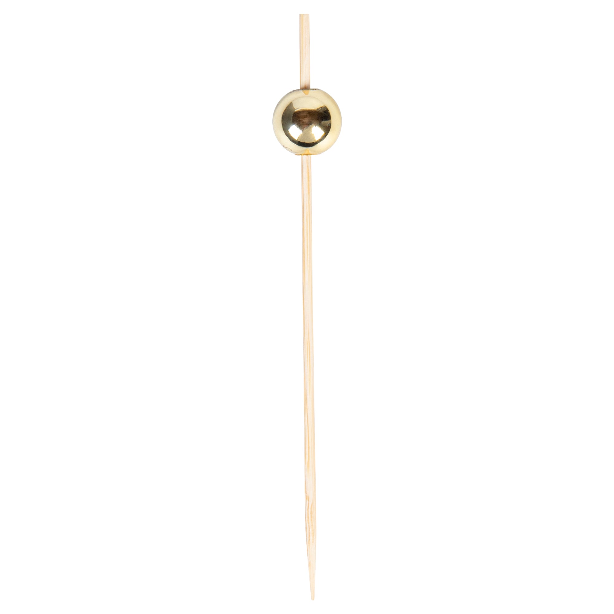 Pixy Gold Bamboo Sphere Pick - 4" - 1000 count box