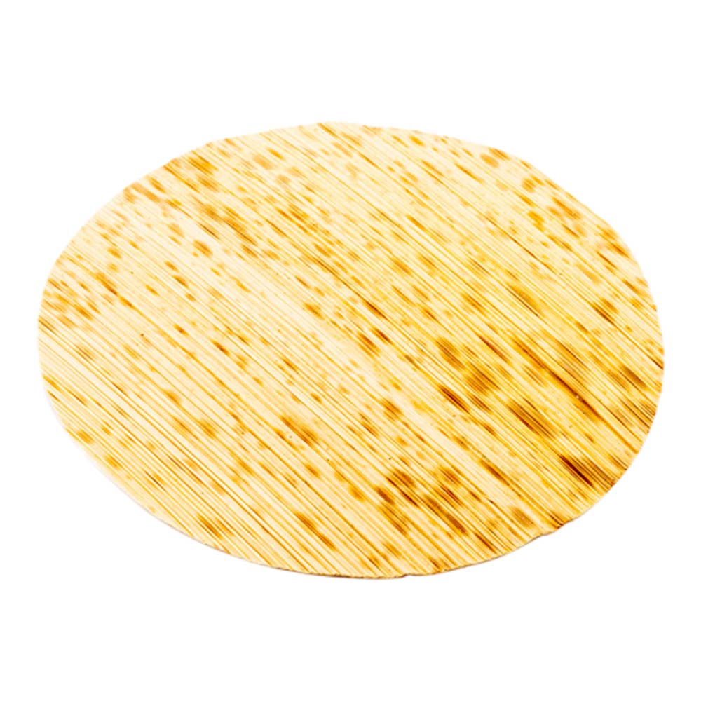 Bambuddha Round Natural Bamboo Leaf Coaster - 3" x 3" - 200 count box