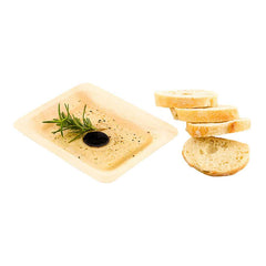Taipei Rectangle Natural Wood Plate - 4 3/4