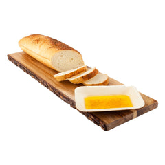 Voga Rectangle Natural Acacia Serving Board - Varnished, Bark Edges - 22 3/4