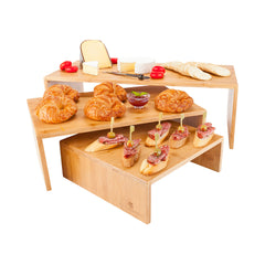 Eco Display Rectangle Natural Bamboo Display Stand - 3 Sizes - 12